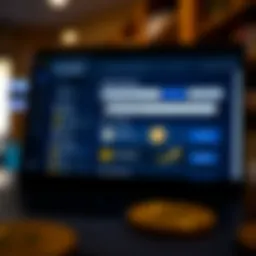 User interface of Coinbase showcasing bitcoin selling options