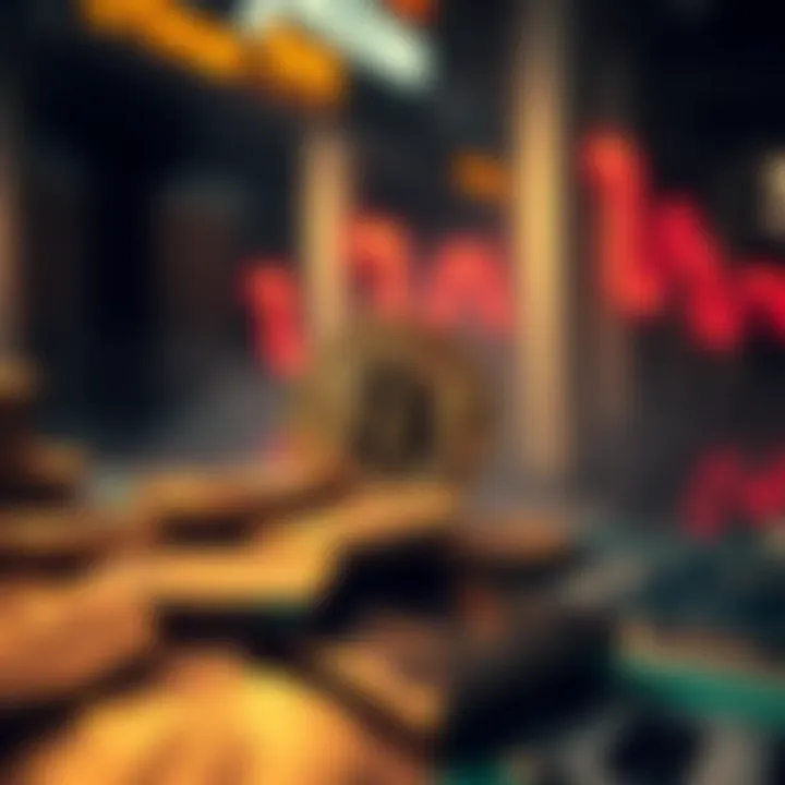 Modern cryptocurrency themed visual elements