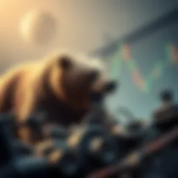 Concept illustration of bear traps in trading