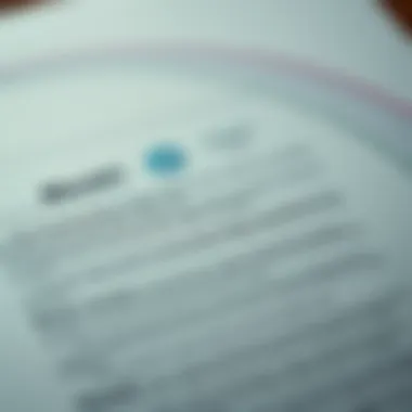 Detailed view of credit card terms and conditions