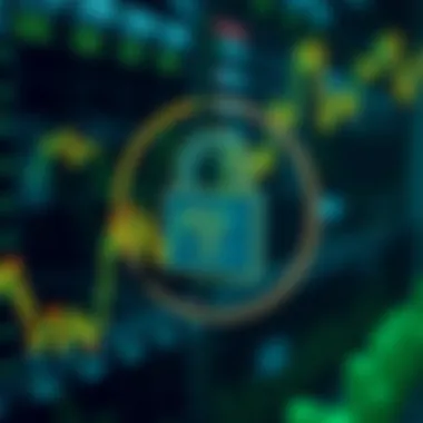 Security Measures in Cryptocurrency Trading A secure lock symbol representing the security measures in cryptocurrency trading