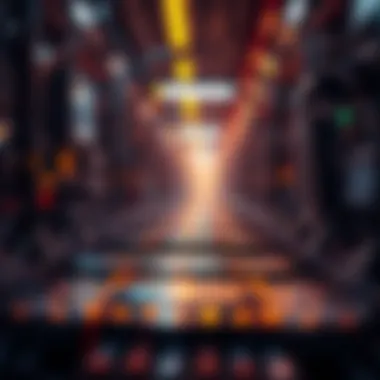 A futuristic depiction of blockchain technology