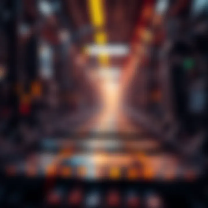 A futuristic depiction of blockchain technology