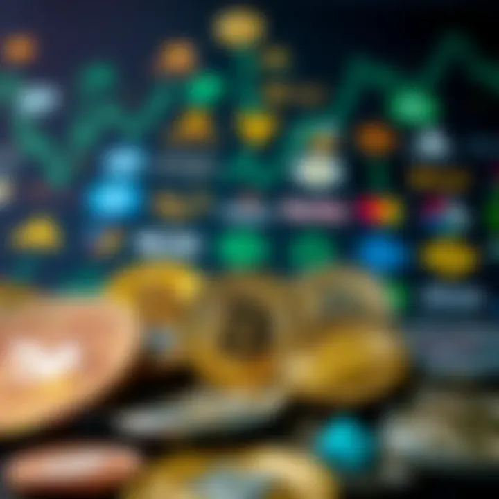 Graphic of popular cryptocurrency logos