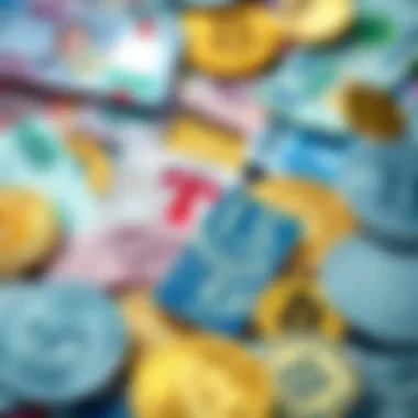 Visual representation of various fiat currencies