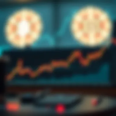 Graph illustrating cryptocurrency market trends