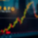 Illustration of a bullish candlestick pattern with upward movement