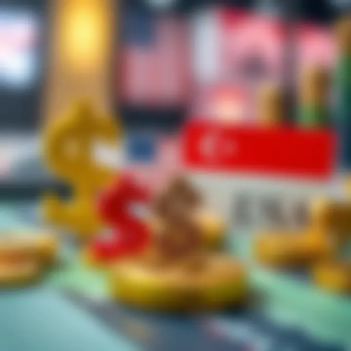 Economic Relations Between the USA and Indonesia Economic symbols representing Indonesia and the USA