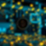 Visual representation of IP exchange in cryptocurrency networks