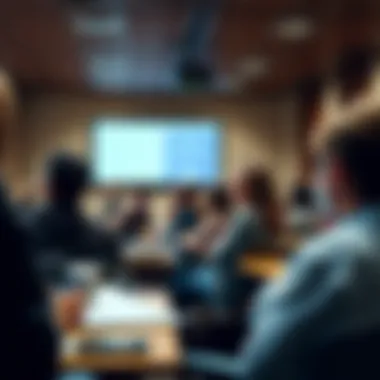 An engaging classroom environment during a blockchain lecture