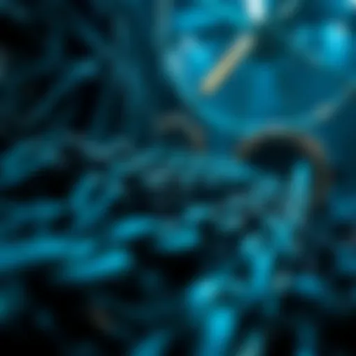 Visual representation of chain mining in a blockchain ecosystem