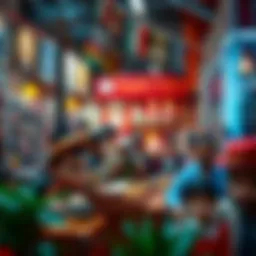 An illustration showcasing a vibrant digital marketplace featuring unique Dapper Top Shots.