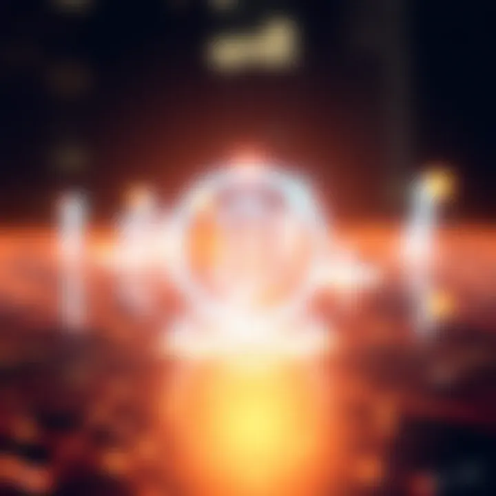 A visual representation of blockchain technology behind decentralized exchanges