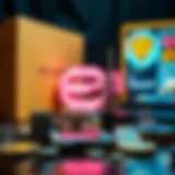 Visual representation of Ecomi's branding and digital collectibles