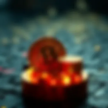 Visual representation of staking in blockchain technology