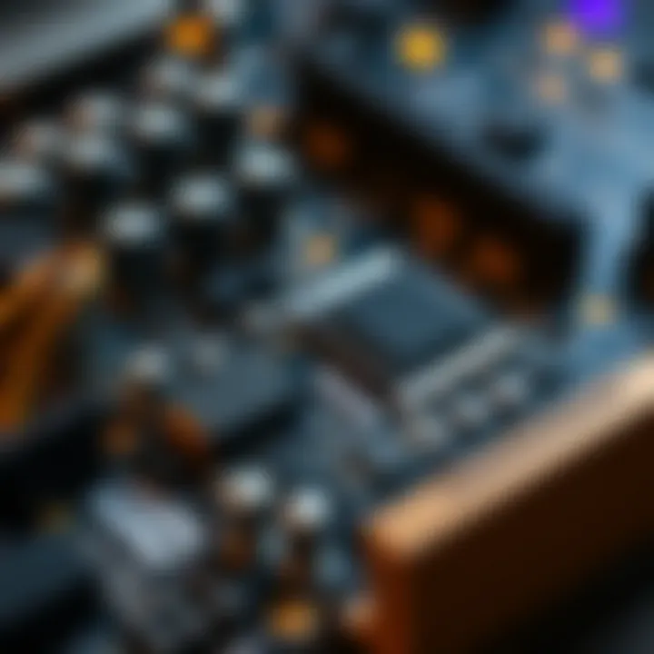 Key Components of an FPGA Card Close-up of FPGA card architecture highlighting key components