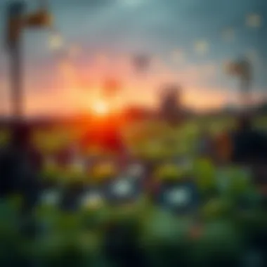 A conceptual graphic showing yield farming in action with diverse digital assets