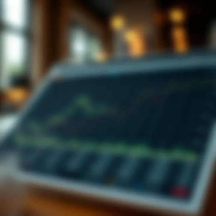 Graph depicting financial projections within the hospitality sector