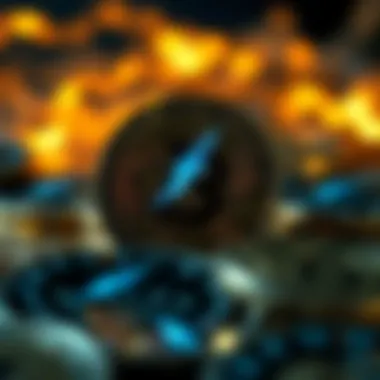 A conceptual illustration of lightning coins symbolizing fast transactions in cryptocurrency.