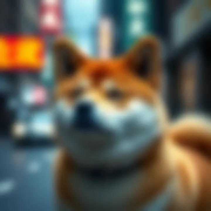 An artistic representation of the technology behind Shiba Inu