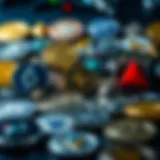 A digital representation of diverse cryptocurrency logos