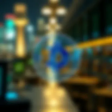 Illustration of blockchain technology in DeFi ecosystem