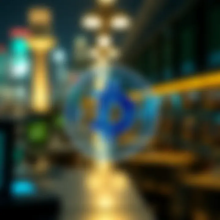 Illustration of blockchain technology in DeFi ecosystem