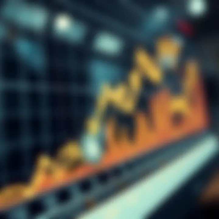 Graph illustrating cryptocurrency market trends