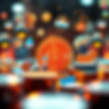 Applications of NFTs A conceptual illustration showcasing various applications of NFTs in different sectors