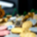 Diverse Cryptocurrencies Overview Representation of various cryptocurrencies