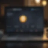 A secure laptop showing cryptocurrency transactions