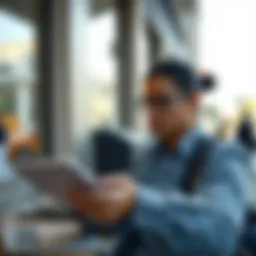 A concept illustration of accessible banking services for low-income individuals