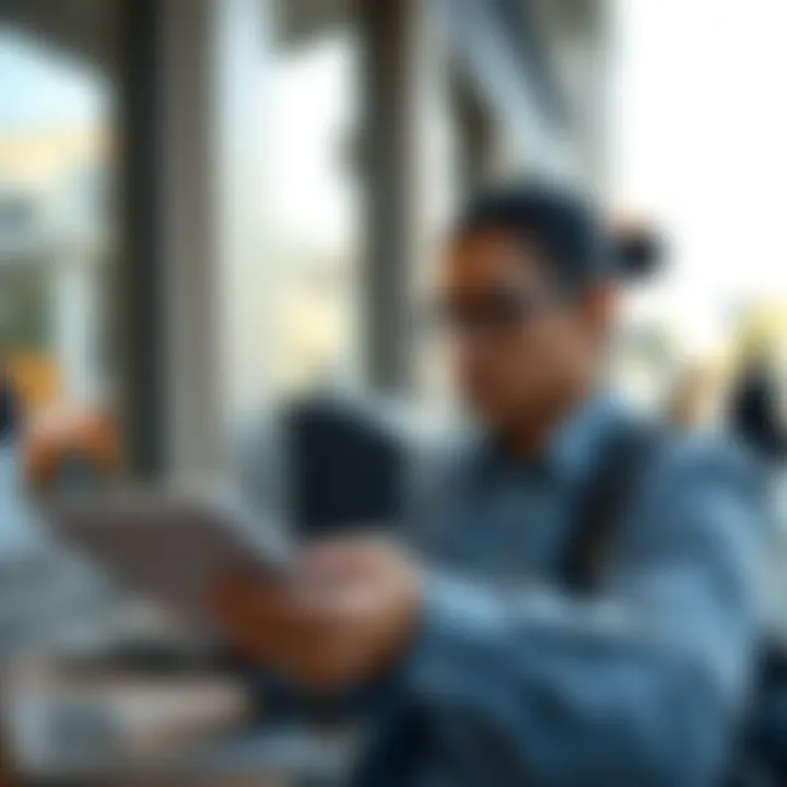 A concept illustration of accessible banking services for low-income individuals