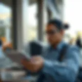 Accessible Banking Services A concept illustration of accessible banking services for low-income individuals