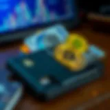 A digital wallet showcasing various cryptocurrencies