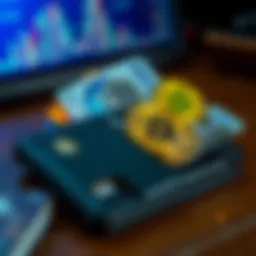 A digital wallet showcasing various cryptocurrencies