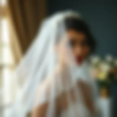 Modern Bridal Veil: A Fusion of Tradition and Trend Modern bridal veil showcasing contemporary design