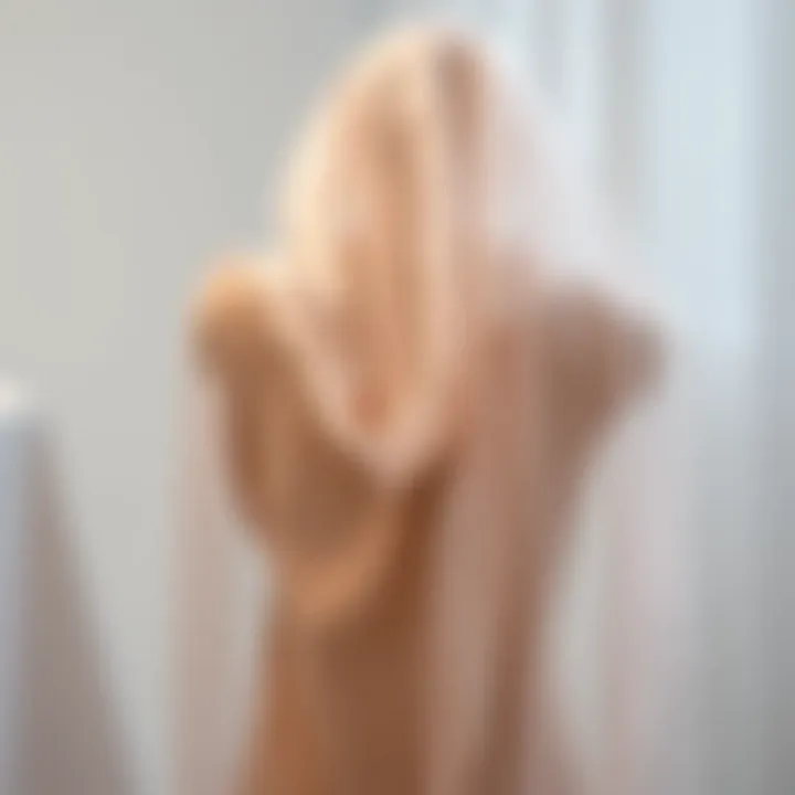 Silk Elegance: The Allure of Fine Fabrics Silk veil draped elegantly over a mannequin