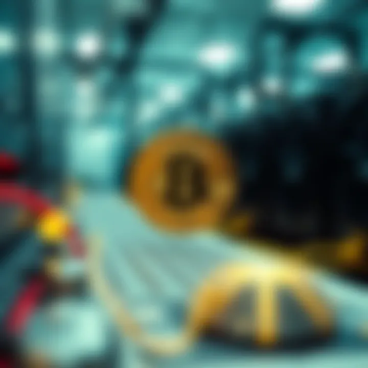 Illustration depicting security features in crypto mining applications