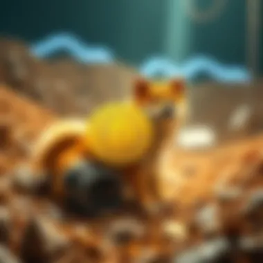 Visual Representation of Shiba Inu Coin Mining Shiba Inu coin mining concept with digital graphics