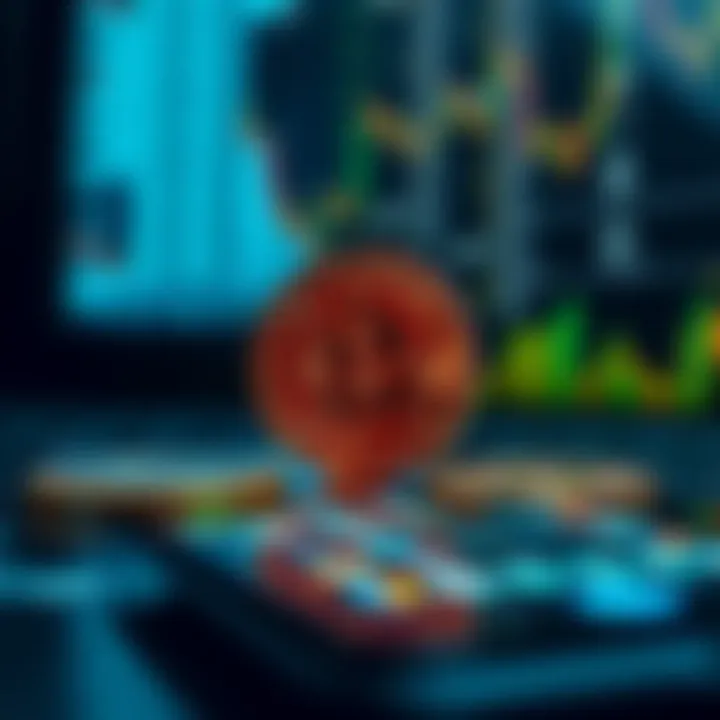 Security Features in Cryptocurrency Apps Security features of a coin app highlighted in a digital environment