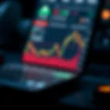 Cryptocurrency Trading App Interface User interface of a cryptocurrency trading app showcasing charts and graphs