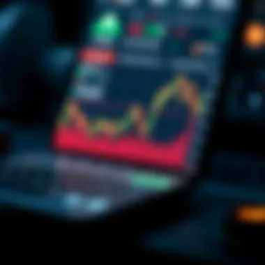 Cryptocurrency Trading App Interface User interface of a cryptocurrency trading app showcasing charts and graphs