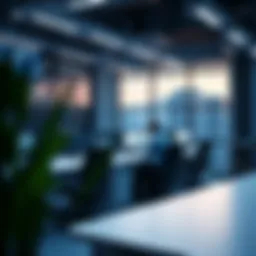 Futuristic workspace with advanced technology