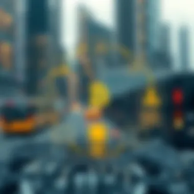 A conceptual diagram showing the convergence of technology, finance, and intellectual property