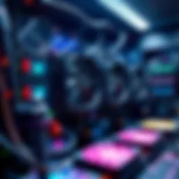 High-efficiency mining rig showcasing advanced GPU technology