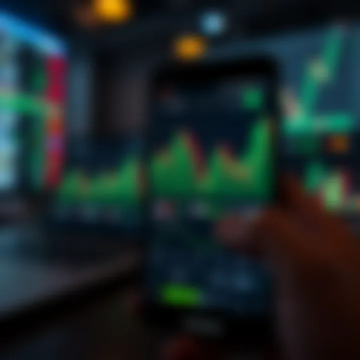 Analytical tools available on TradingView mobile for cryptocurrency trading