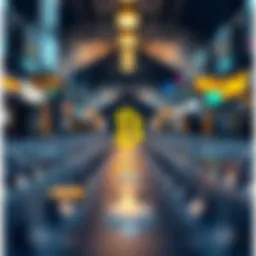 Visual representation of blockchain technology