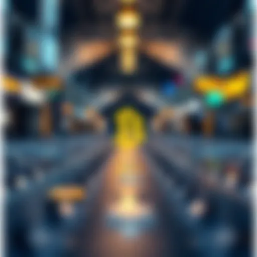 Visual representation of blockchain technology