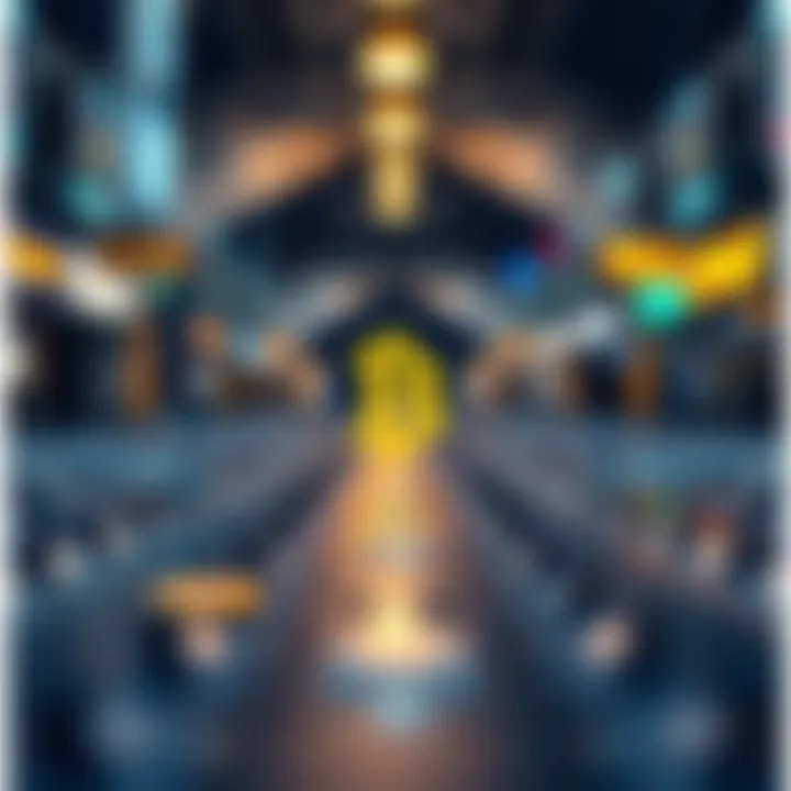 Visual representation of blockchain technology